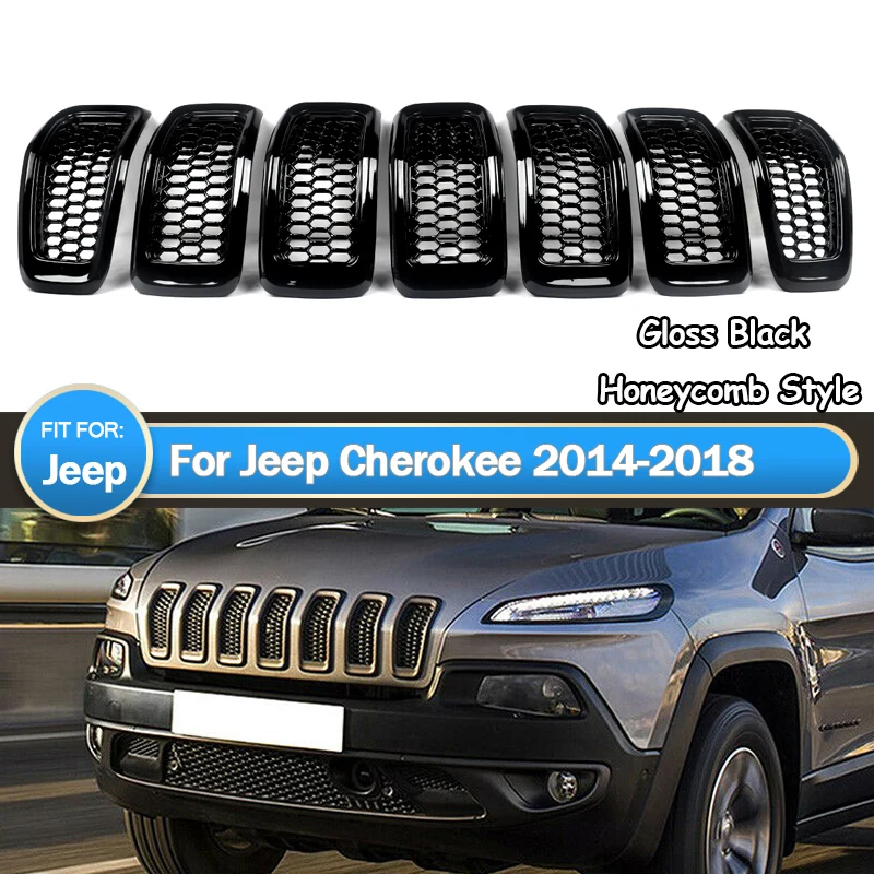 

Front Bumper Lower Bottom Grille For Jeep Cherokee 2014 2015 2016 2017 2018 Front Grille Insert Honeycomb Mesh Grill