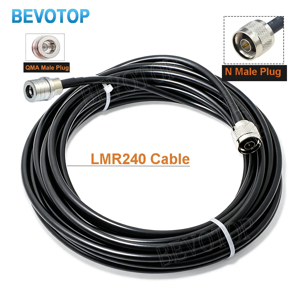 LMR240 Cable QMA Male to L16 N Male Head with Waterproof Ring Antenna Extension Adapter Cable Outdoor Coaxial Radio Frequency RF