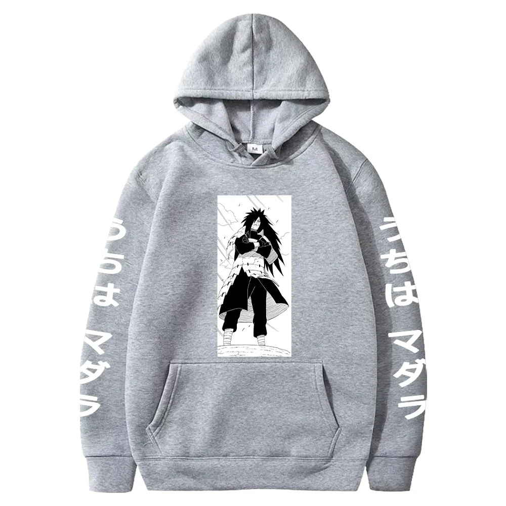 Anime NARUTO Uchiha Madara Coole Gedruckt Mit Kapuze Männer Frauen Manga Hoodies Harajuku Casual Lose Streetwear Unisex Sweatshirt