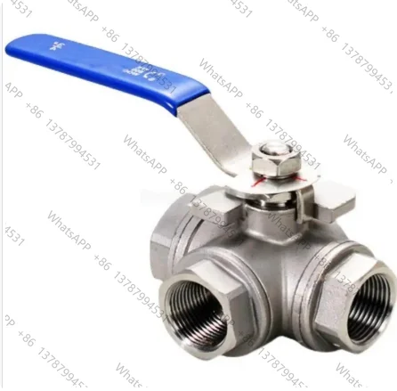DN10 DN15 DN20 DN25 DN32 DN50 Stainless Steel 304 BSPT Male Thread 3/Three-Way Ball Valve T/L Type 1/4