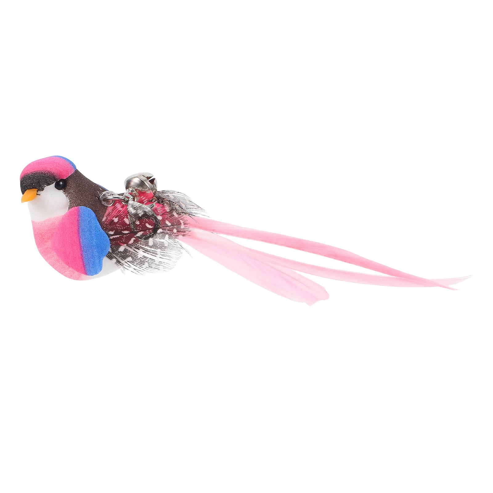 

Cat Wand Replacement Head Feathered Bird with Bell Interactive Stick Attachment for Indoor Outdoor Entertainment Chasing Game
