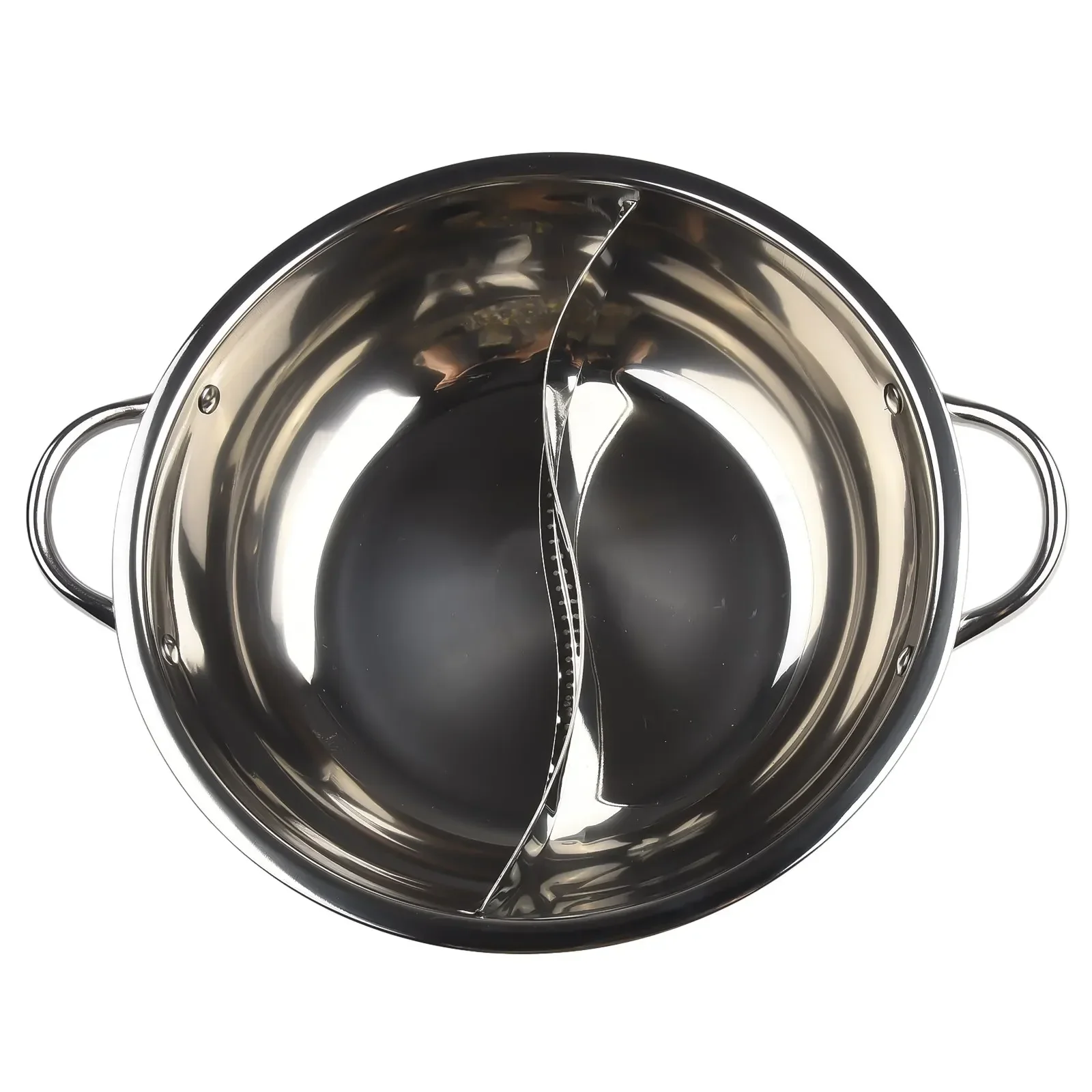 

Twin Divided Hot Pot Kitchen Gas Stove Stainless Steel Compatible Pot Cooking Dish Plate High Quality Material