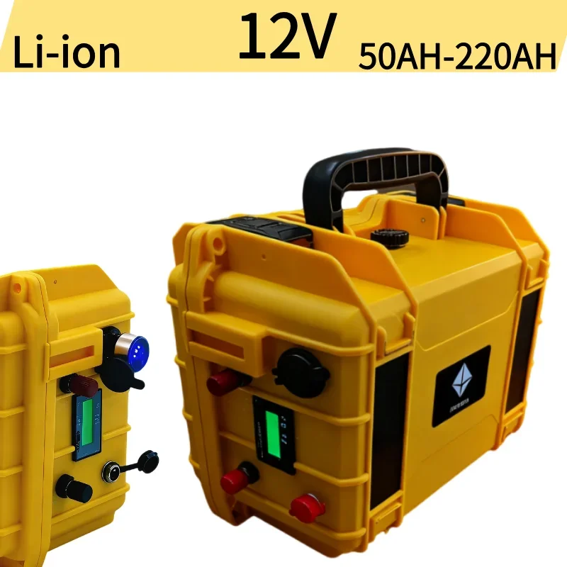 High‑Capacity 12V Rechargeable Power Storage Box 50Ah‑220Ah LiFePO4 With Embedded BMS Guard Module Suitable For Home Standby And