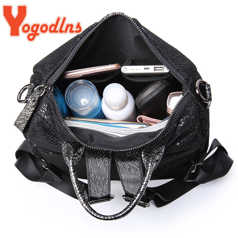 Yogodlns Backpack Women New Fashion Girls Bag Pack Lightweight Waterproof Travel Bags Oxford Cloth Schoolbag Elegant Rucksack