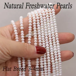 Real Natural Zhuji Freshwater Pearl Beads Loose White Bread Pearl Bead for Jewelry Making Diy Necklace Bracelet Accessoires