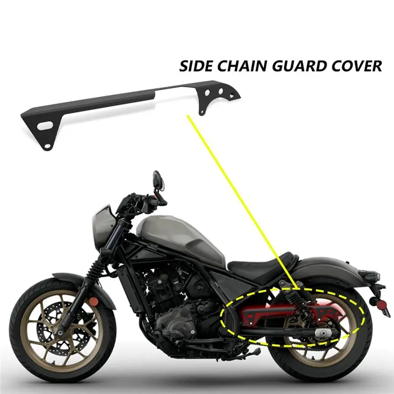 Reliable-Side Chain Guard Cover Case Protection For Honda Rebel 1100 DCT 2021-2026 For Motorcycle Sprocket Track Armor For Rebel