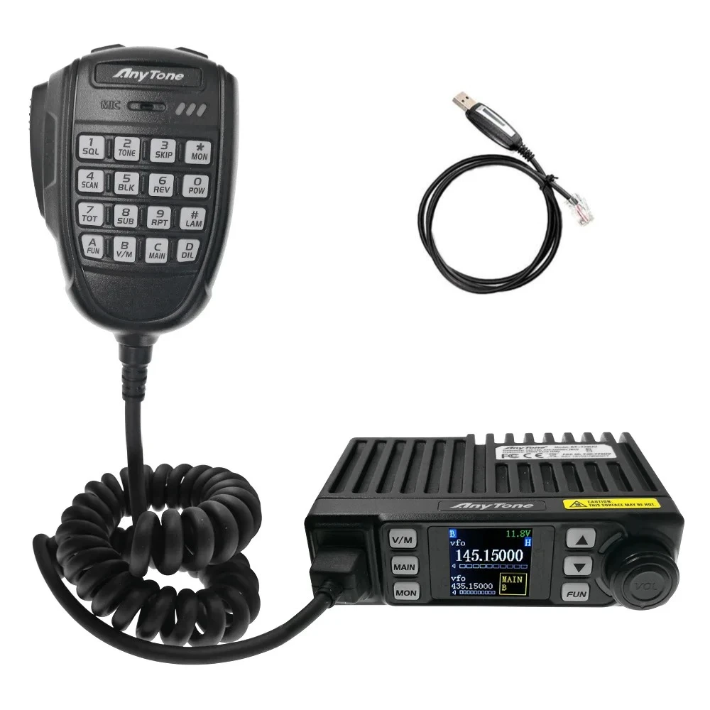 AnyTone AT-779UV Mini Size Dual Band Transceiver Mobile Radio VHF/UHF 2 Way Radio Car Tranceiver