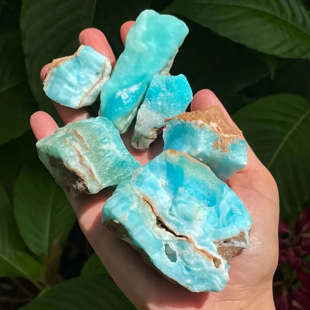 1pc Rare Blue Aragonite Raw Stone Specimen Natural Rough Blue Aragonite Crystal Gemstone Home Decoration Festival Gift