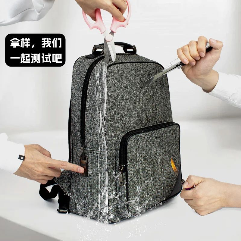 New Anti - Cut Anti - Theft Fingerprint Backpack Business & Leisure Unlock Bag for Men Women