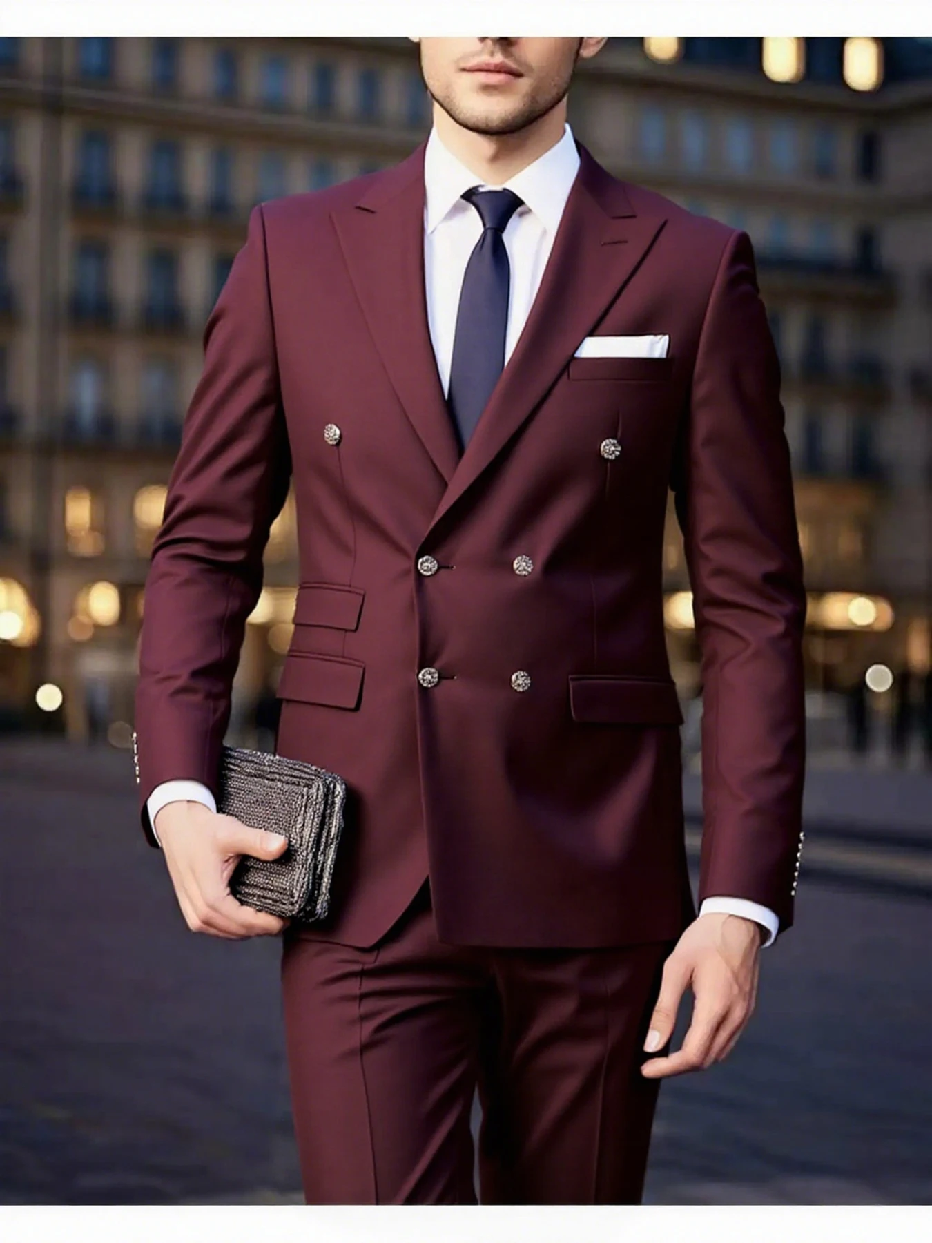

Men's Tailored 2pcs Suit - Perfect for Office Gatherings, Wedding Parties & Anniversary Dinners