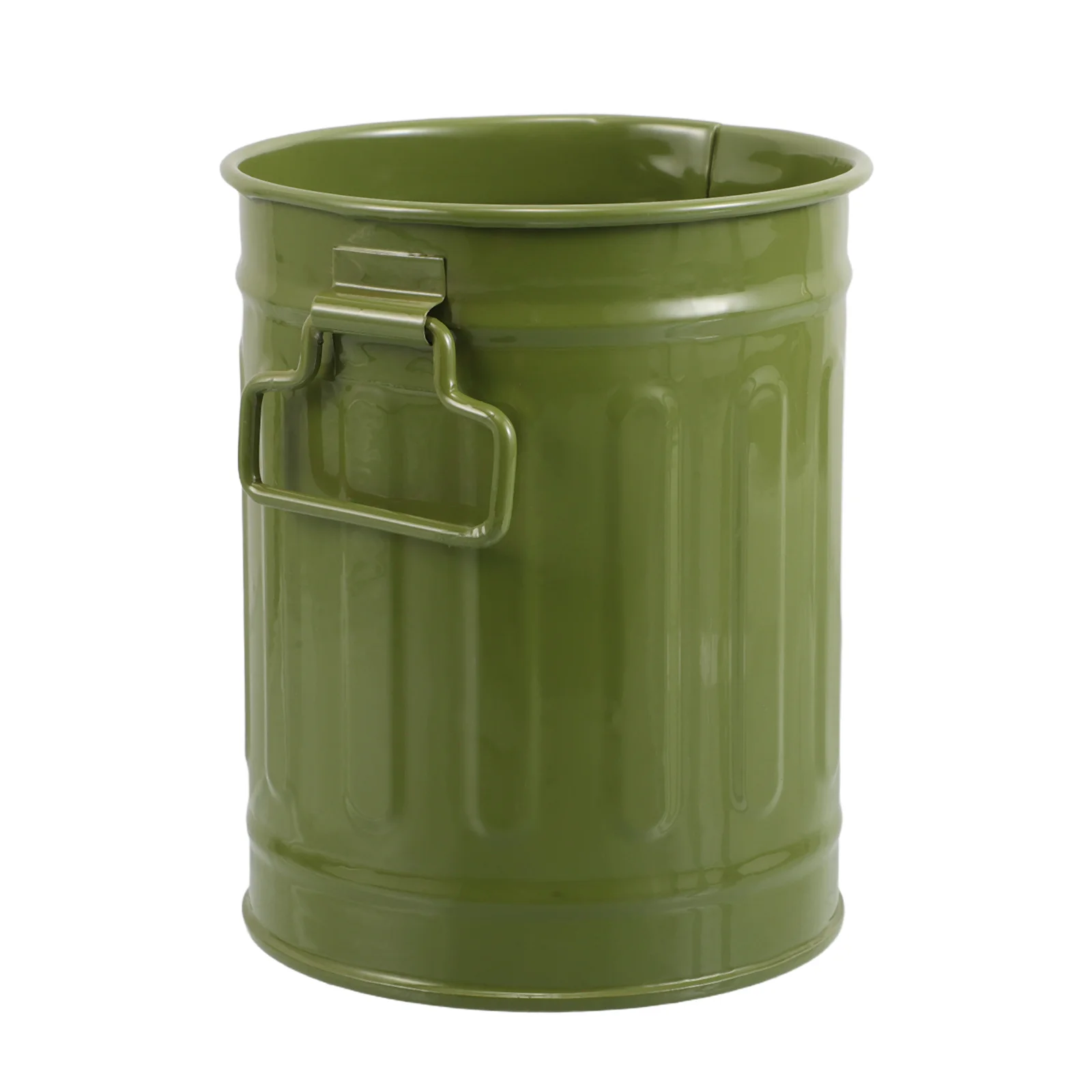 

Green Iron Pen Holder Metal Bucket Creative Desk Pencil Holder Multifunctional Storage Organizer for Office Student Home