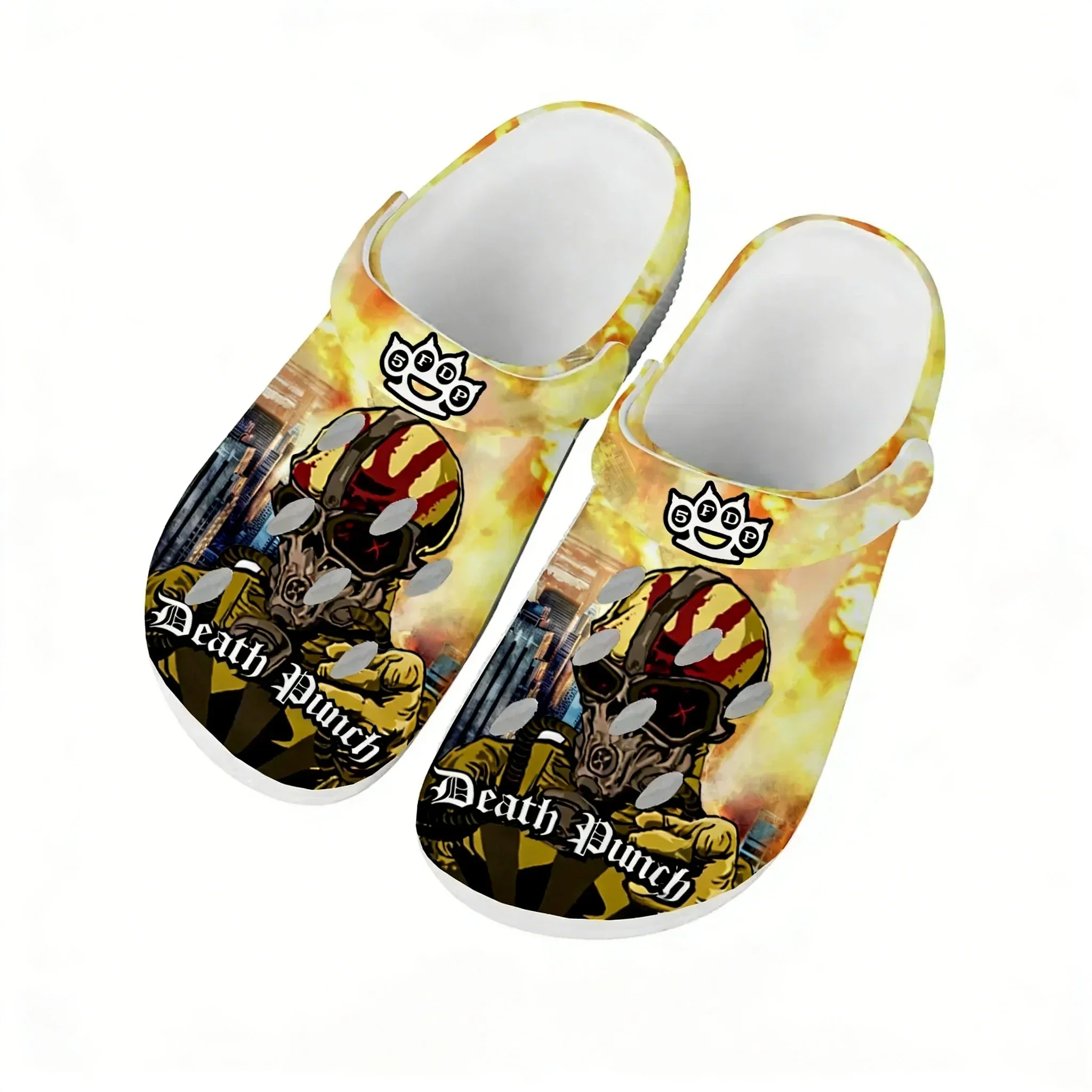 

Five Finger Death Punch Water Shoes Mens Womens Comfortable Home Garden Clogs Customizd Sandals Beach Breathable Hole Slippers