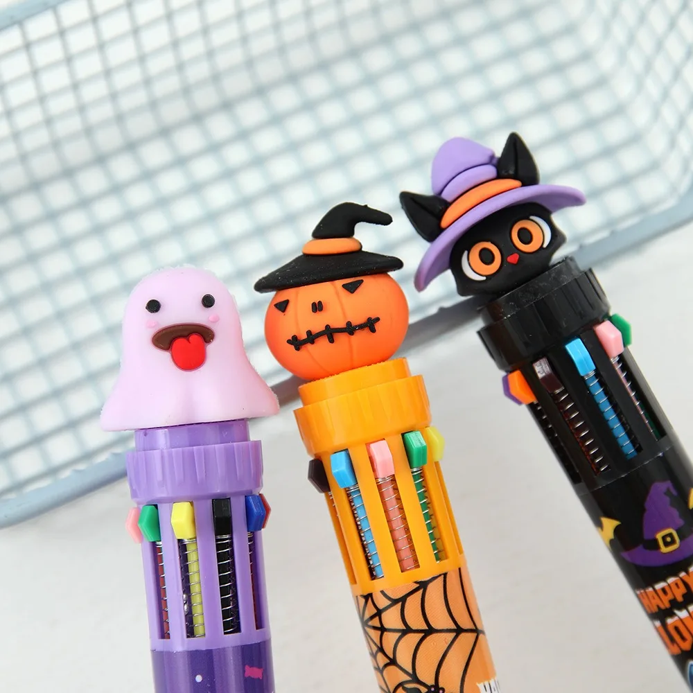 5–30 Stück Geister-Kürbis-Halloween-Themenstifte in zehn Farben, Halloween-Karneval-Partygeschenke, Geschenktütenfüller, Souvenirpreise, Geschenktüten – Detail 6