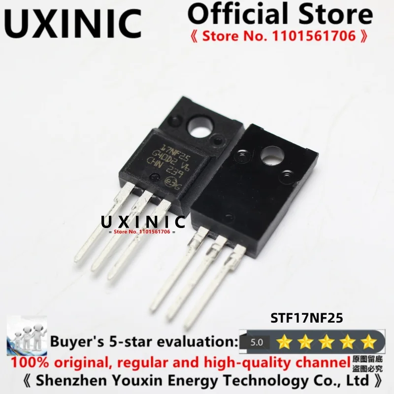 UXINIC 100% New Imported OriginaI 17NF25 STF17NF25 TO-220F MOS FET 17A 250V