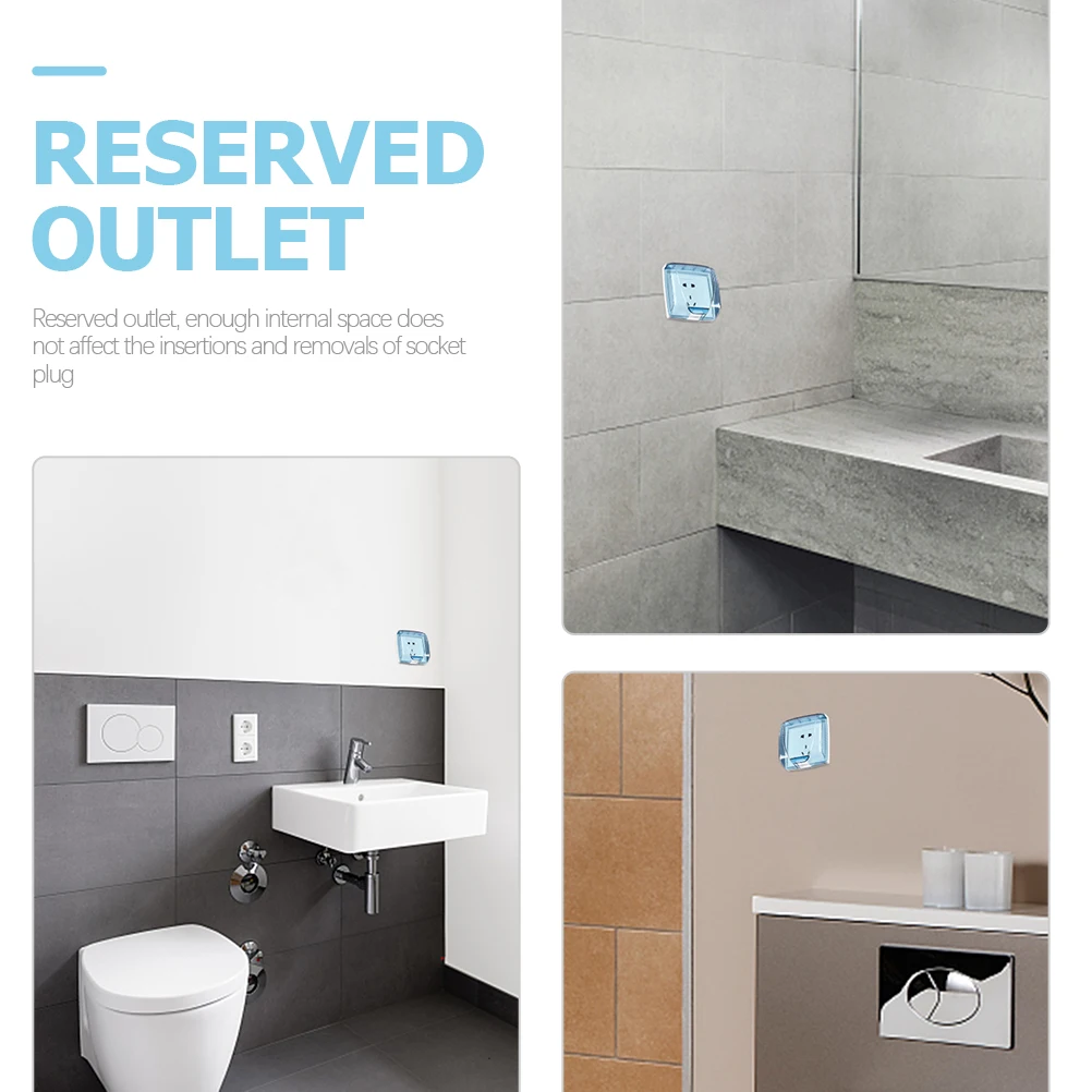 

6pcs Waterproof Outlet Self-Adhesive Plug Covers For Electrical Outlets Weatherproof Socket Box Receptacle Protector Bathroom