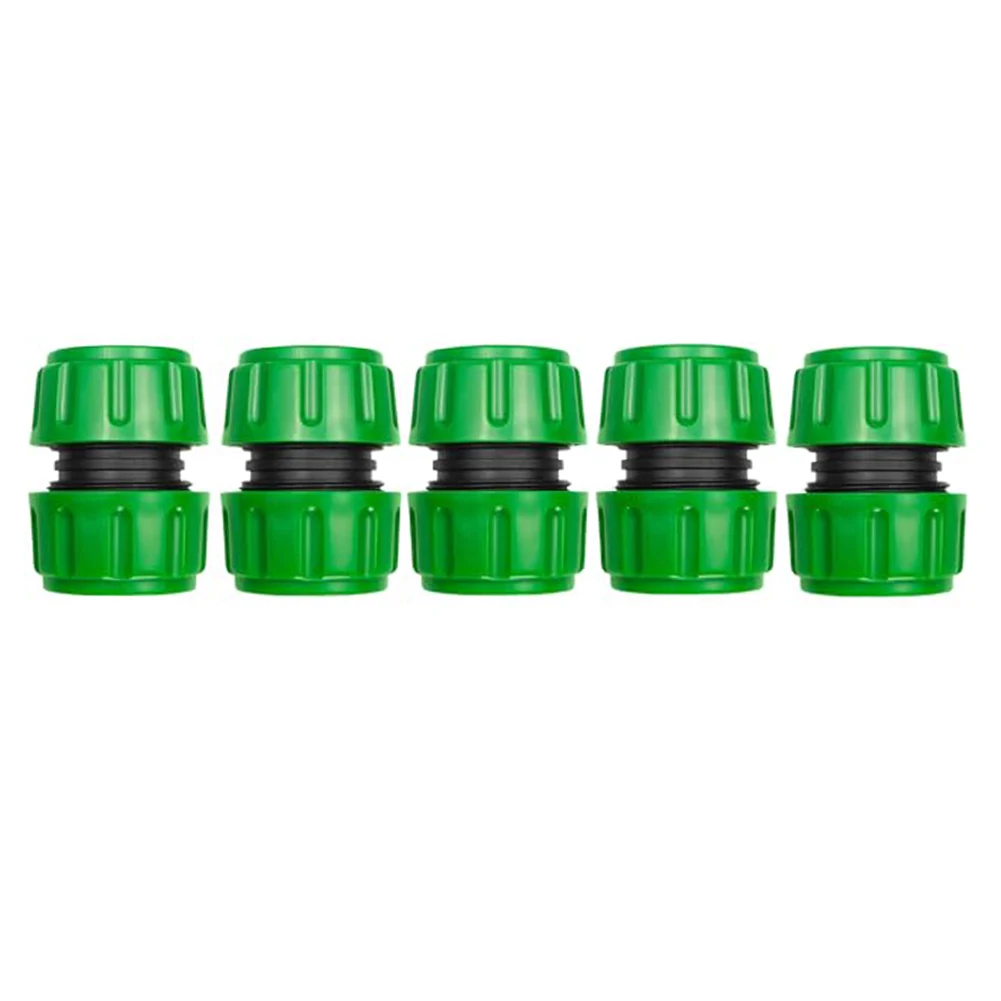 5 Pack ABS Garden Hose Repair Connectors for Extending Hose Length or Fixing Leaks Green Plastic Quick Connect