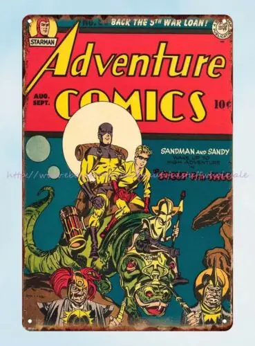 Wall & deco Adventure Comics 1944 STARMAN Comic metal tin sign