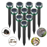 Ultrasonic Solar Power Animals Waterproof Repellent for Outdoor Pest Rodent Gopher Deterrent Vole Snake Chaser