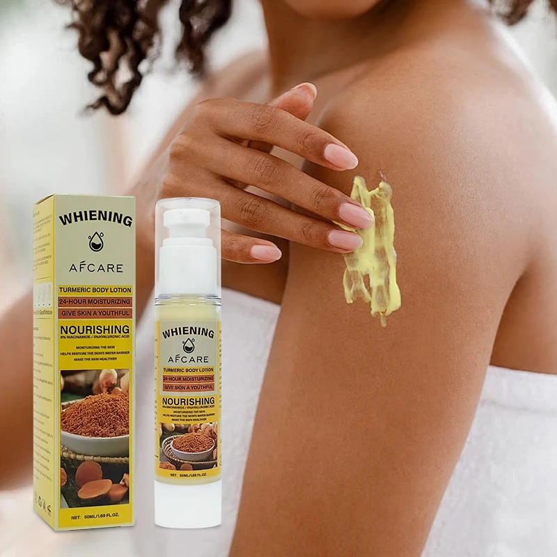 Natural Turmeric Lotion Skin Brightening Cream Moisturizing Face & Body Radiant Nourishing Formula Face Cream