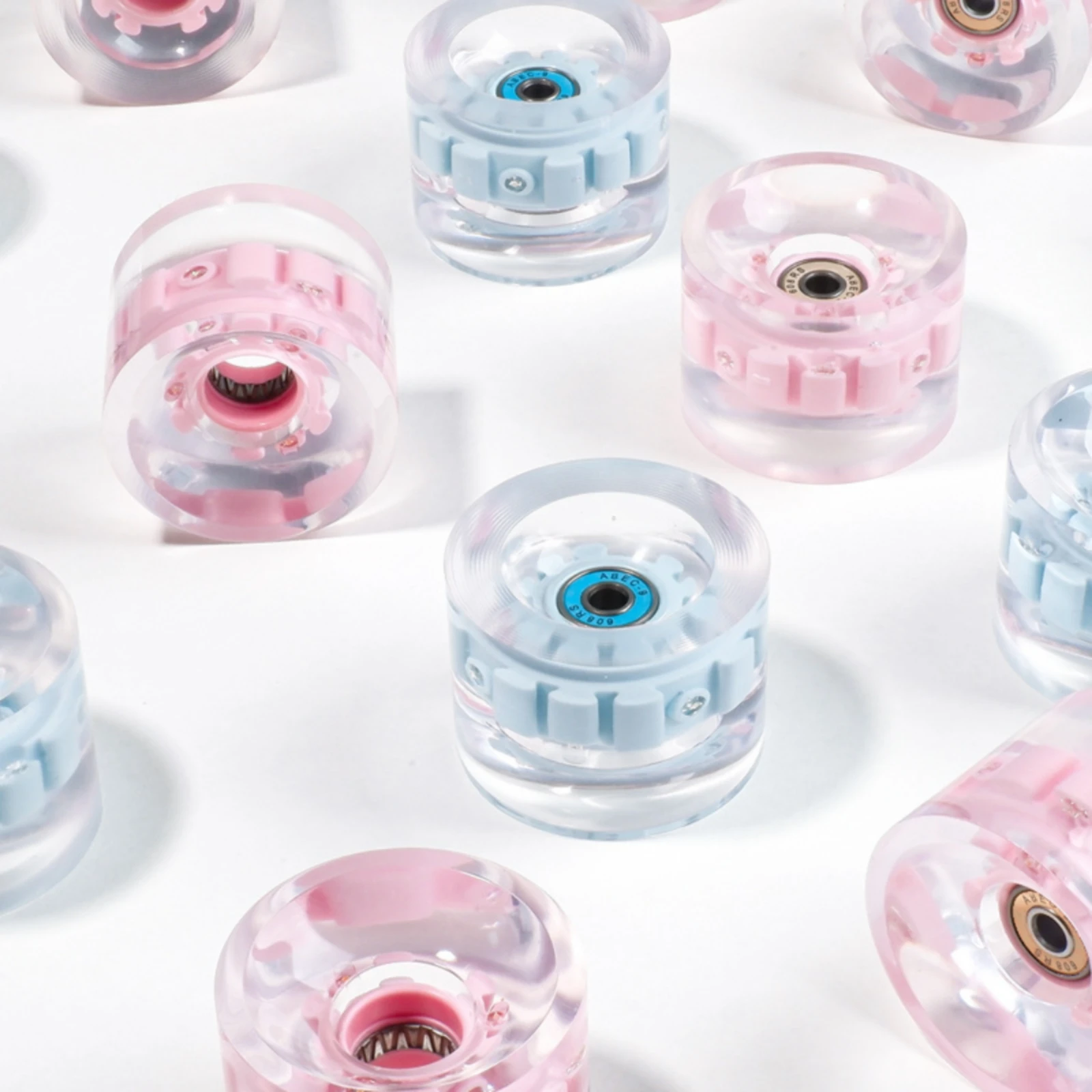 Skateboard Wheel with Bearing Glossy Longboard Wheel with Bearing Skateboard Wheels with Bearings Smooth-Rolling Wear-Resistant