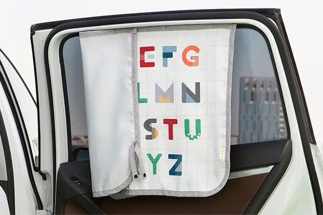 Magnetic Car Side Window Sunshade Curtains Car Sun Shade UV Protection Curtain Cute Cartoon Sunshade Protect Window Curtains