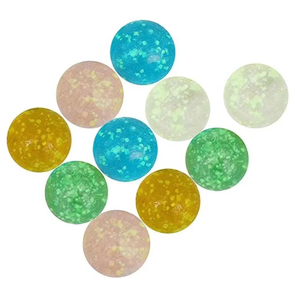 

10pcs/pack Glow in The Drak Luminous Glass Balls Non-porous Colourful Fish Tank Glass Ball 10pcs/pack Glass Marbles