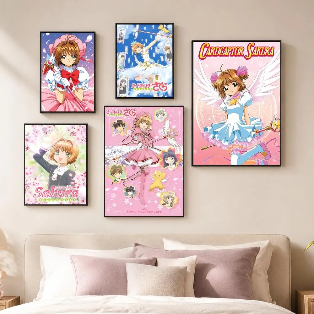 Anime C-Cardcaptor Sakura Poster Vintage PP Paper Wall Art Home Decor Print for Bedroom Living Room Aesthetic Gift