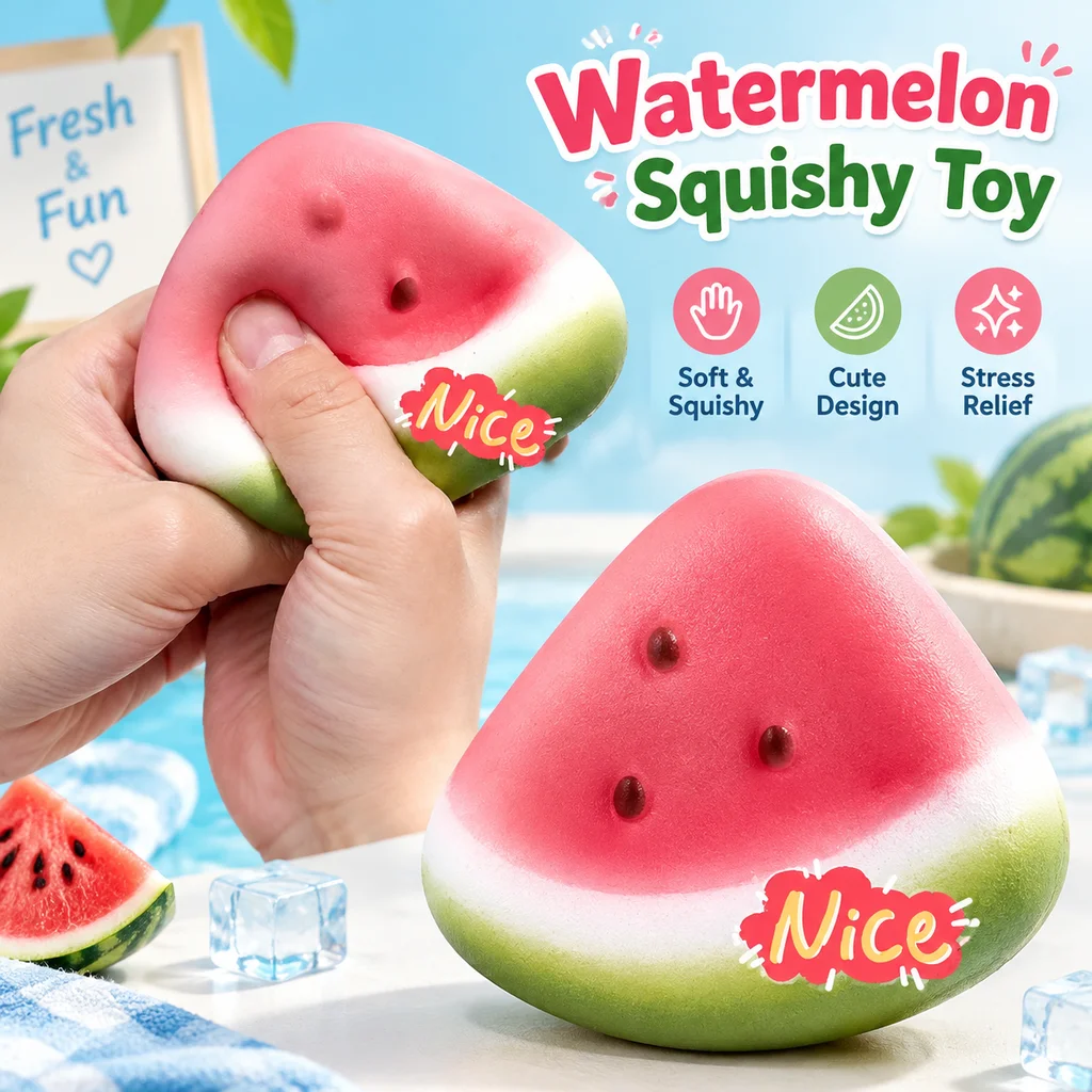 Squishy Watermelon Fidget Toy 1 3 5pcs Slow Rising Fruit Squeeze Pinch Anti Stress Pressure Reducer Funny Stress Reliever Prop