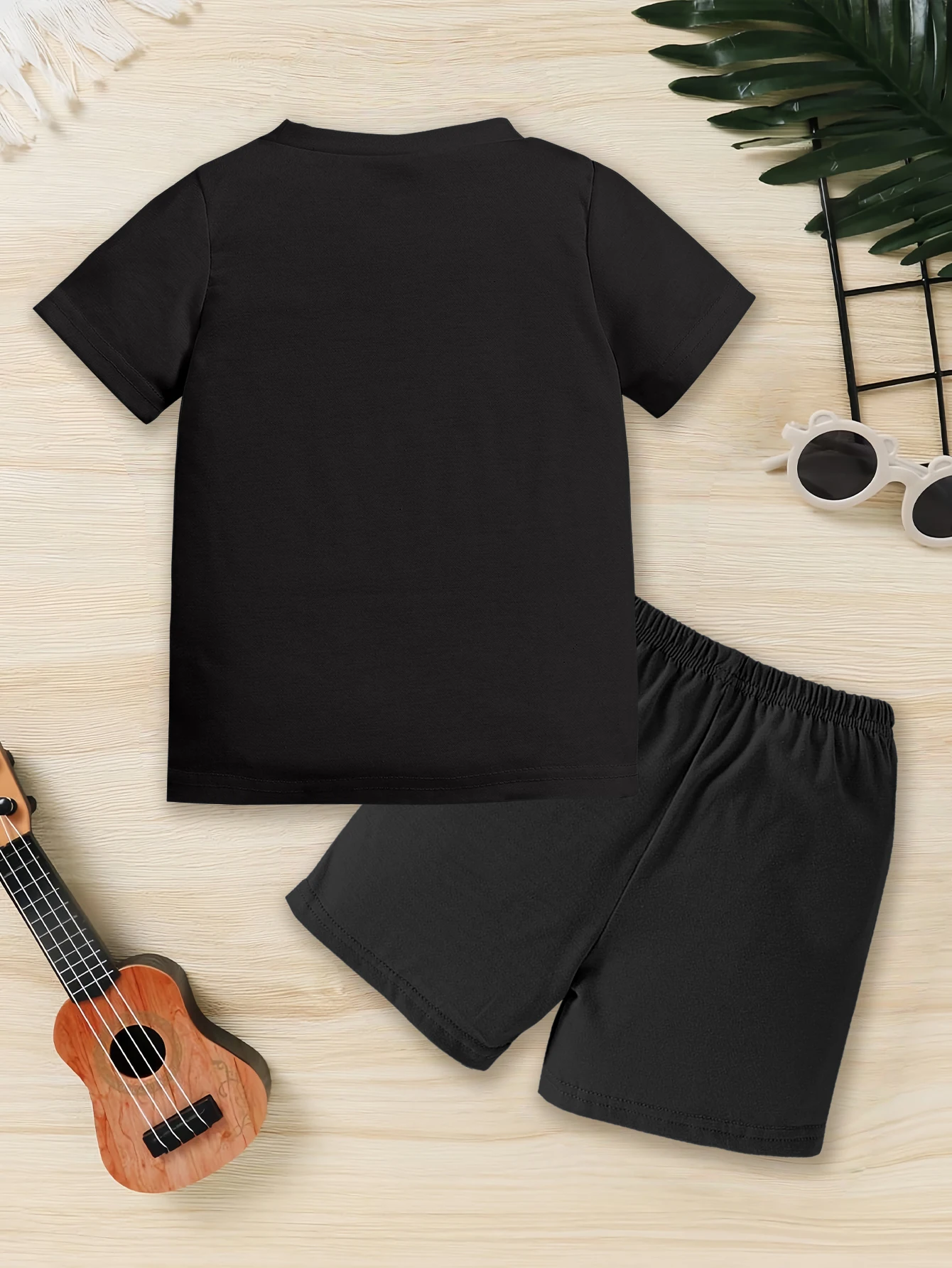 2 pieces: Summer Boys Set Cartoon Vintage Car Print Short Sleeve Shorts Casual Outfit