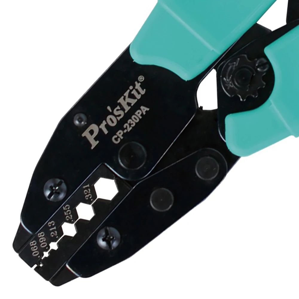 Pro'skit CP-230PA موصل محطة السقاطة العقص ذو طيات متوسطة الكربون الصلب مسدس موصل محطة السقاطة العقص أداة