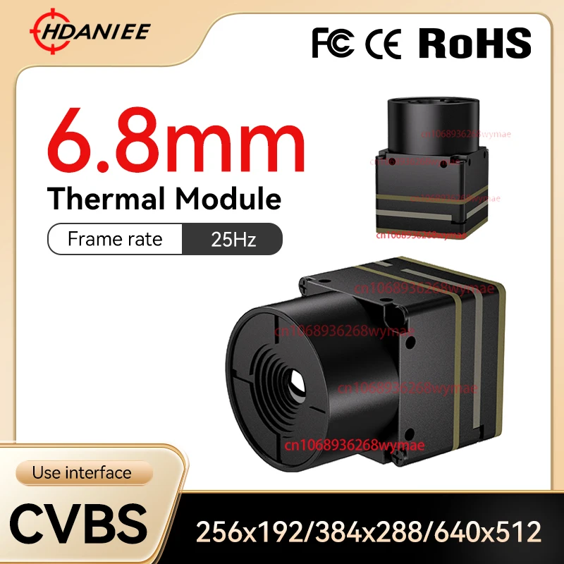 Câmera térmica fpv 256/384/640 6.8mm câmera de imagem térmica para drone fpv com interface cvbs micro módulo de câmera termográfica
