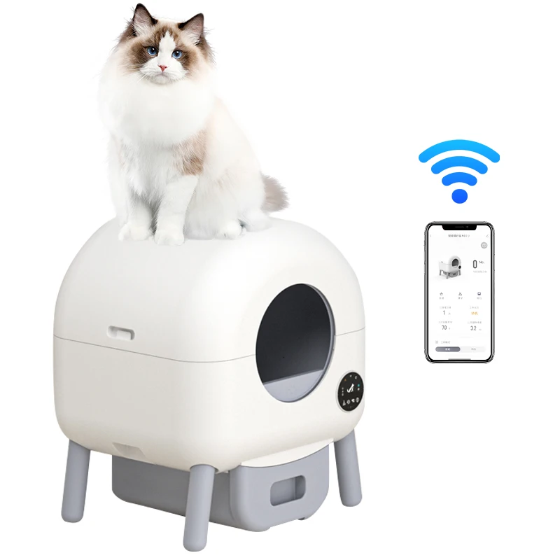 

2024 New Pet Products Supplier App Control Self Cleaning Cat Sand Box Electronic Pet Toilet Automatic