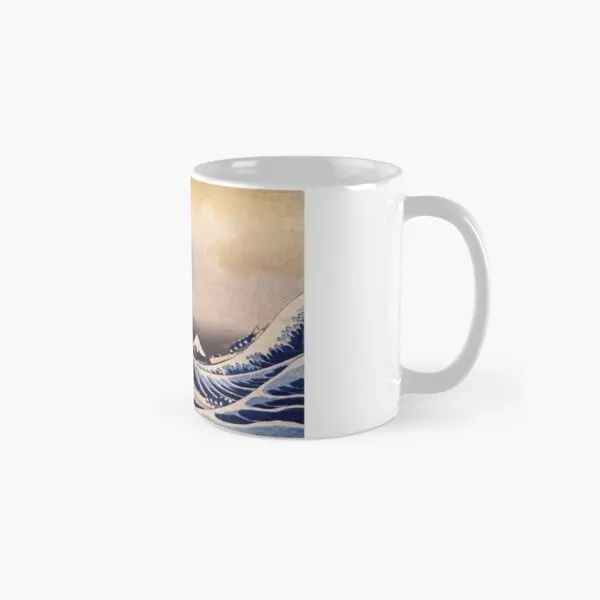 The Great Wave Off Kanagawa By Katsushik  Mug Printed Design Picture Simple Cup Image Coffee Handle Round Gifts Drinkware Photo