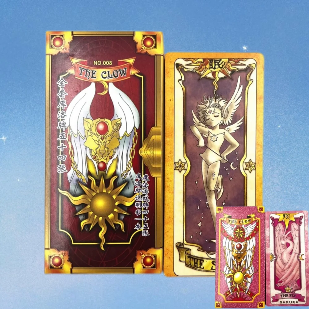 

Anime Cosplay Card Captor Sakura KINOMOTO Clow Cards Tarot Paper Poker Funny For Family Friend Party Xmas Props Accessories