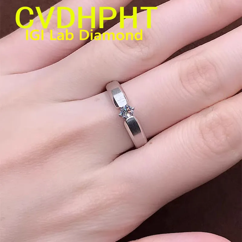 

1 2 3Ct Au750 Твердое мужское кольцо из белого золота 18 карат IGI Lab Растущее кольцо с бриллиантом Круглое D VS1 Обручальное кольцо с бриллиантом Обручальное кольцо ﻿