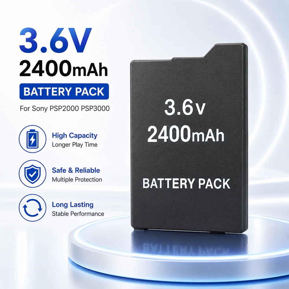 2400mah 3.6V Li-ion Rechargeable Battery for Sony PSP2000 PSP3000 PSP 2000 3000 PSP-S110 PlayStation Portable Gamepad