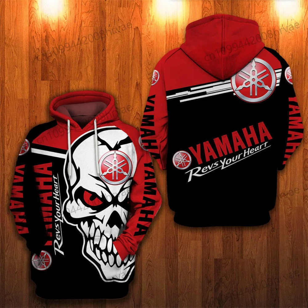 2025 جديد ياماها دراجة نارية ثلاثية الأبعاد مطبوعة هوديي موضة الرجال في الهواء الطلق ركوب على الطرق الوعرة الرياضة بدلة سباق البلوز #3