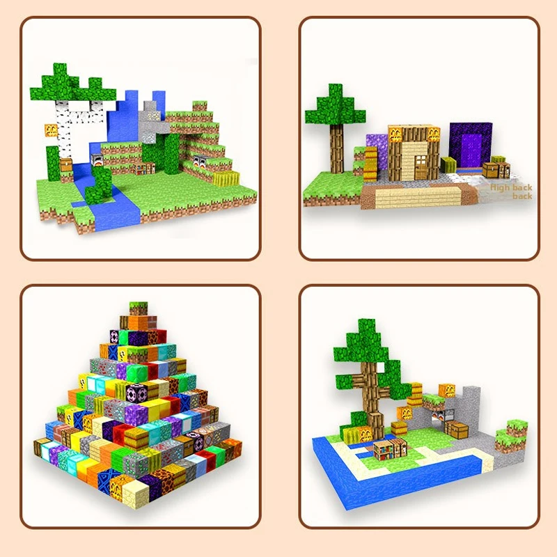 50-300 pezzi blocchi magnetici impilabili magnete cubo costruire mio magnete mondo STEM giocattoli sensoriali per ragazzo ragazza bambini età 3+