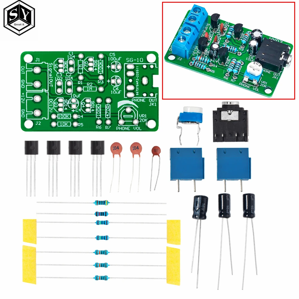 White Noise Signal Generator DIY Kit Electronic Kit 2-Channel Output for Burn-in Test Therapy on Insomnia Noise Generator