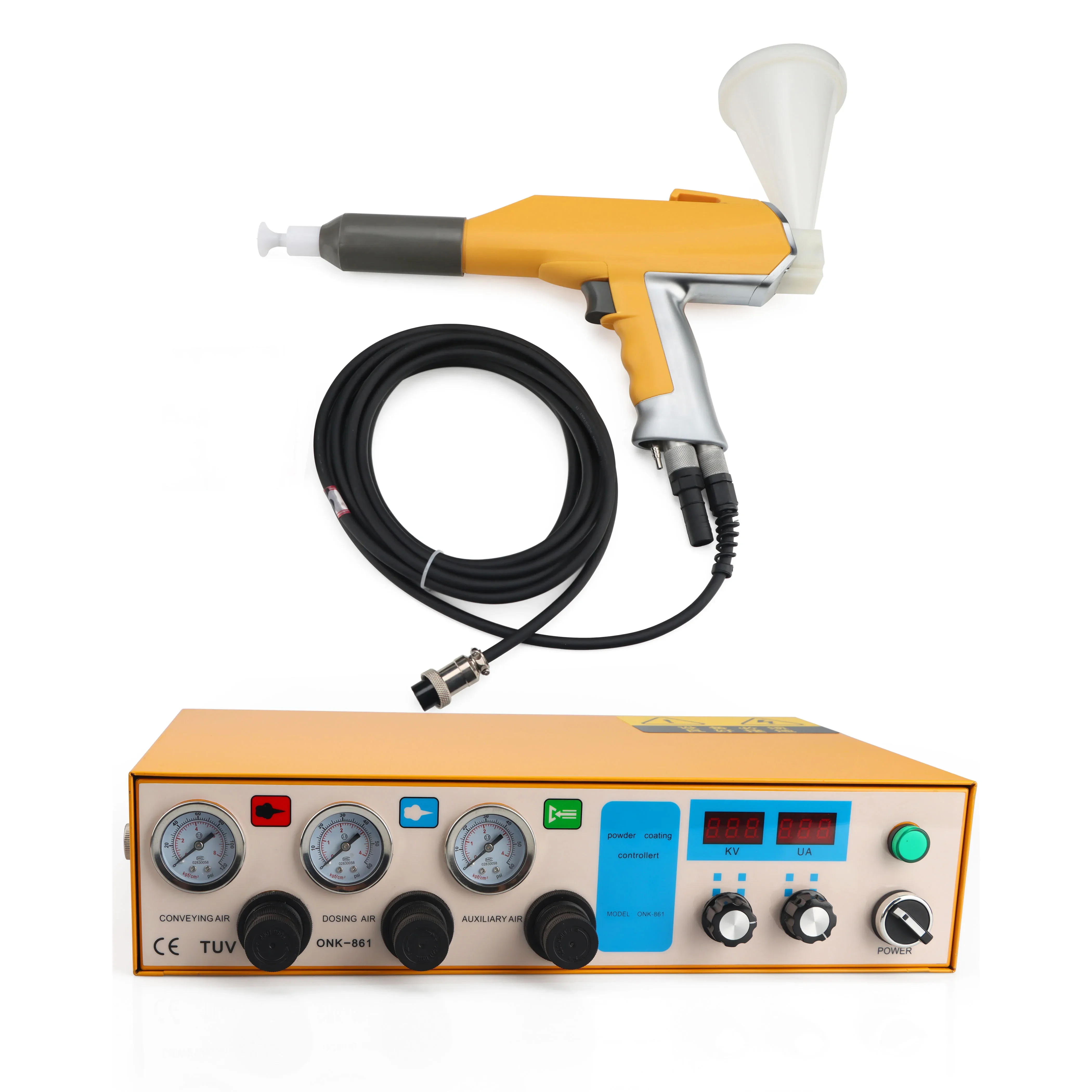 Mini macchina per verniciatura a polvere da laboratorio con verniciatura a polvere a spruzzo da 300-400 g/minuti in macchinari per verniciatura a polvere metallica