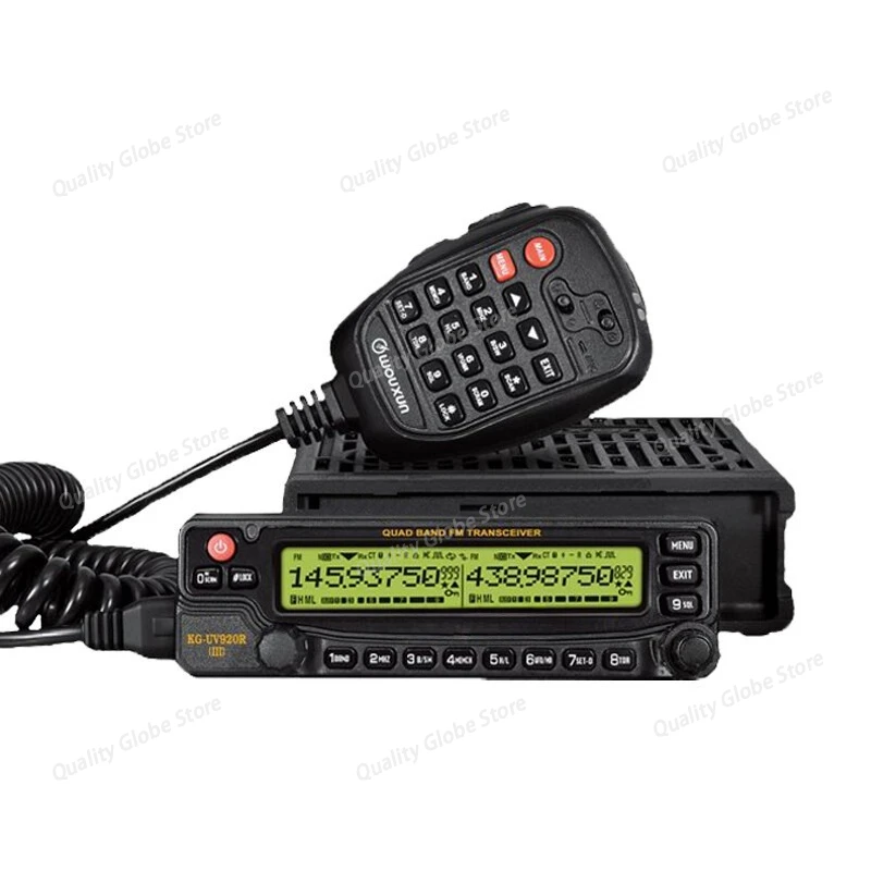

Car Mobile Radio KG-UV980P 50W Quad Band Mobile Radio VHF & UHF Air Band Receiving Cross Band Repeater Car Walkie Talkie