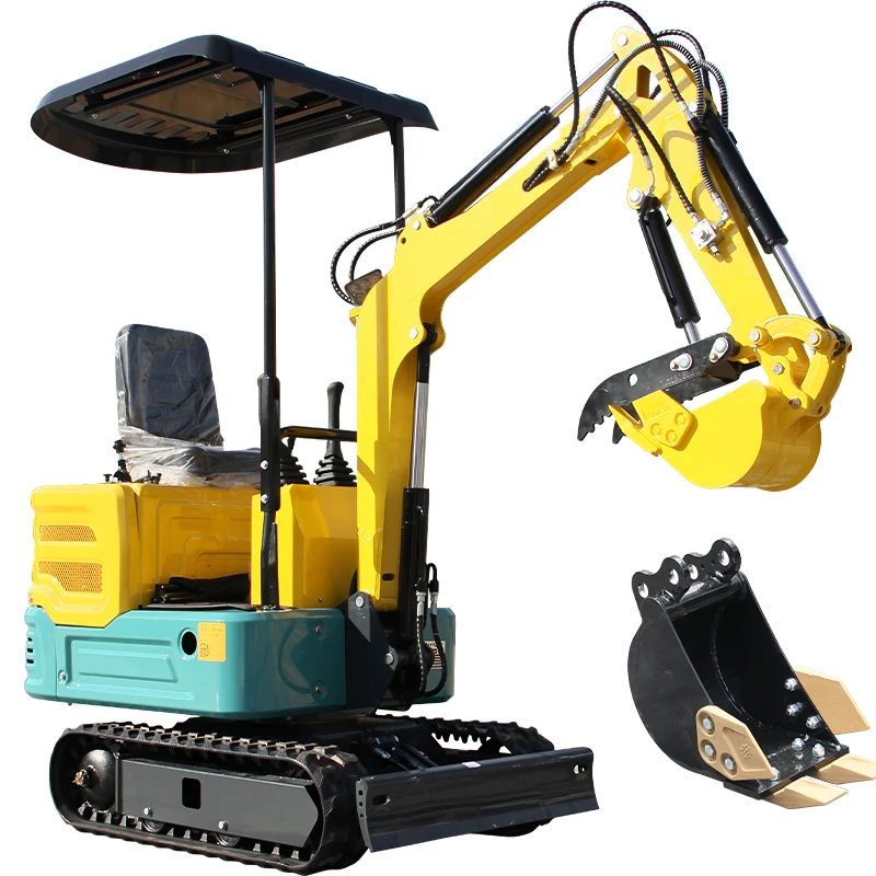 1 Ton Mini Excavator with Robust 13.5HP Engine, Easy - to - Use Multifunctional Design, Equipped with 0.98 Aperture Metal Bucket