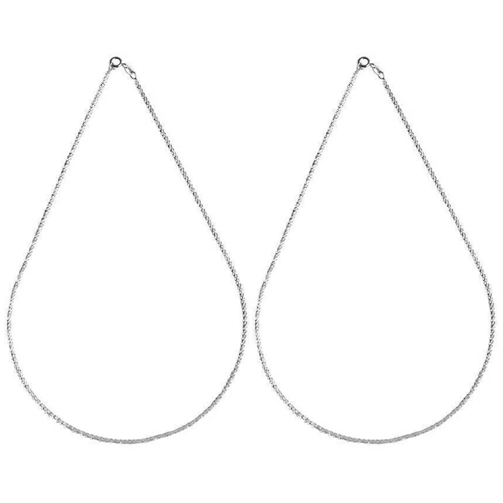 

2Pcs Sparkling Necklace for Women Light Luxury Clavicle Chains Elegant Silver Chain for Party Wedding Birthday