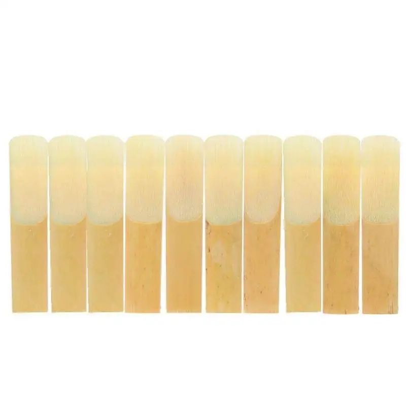 ammoon 10-pack Pieces Strength 2.5/3.0 Bamboo Reeds for Eb Alto Saxophone Sax Accessories