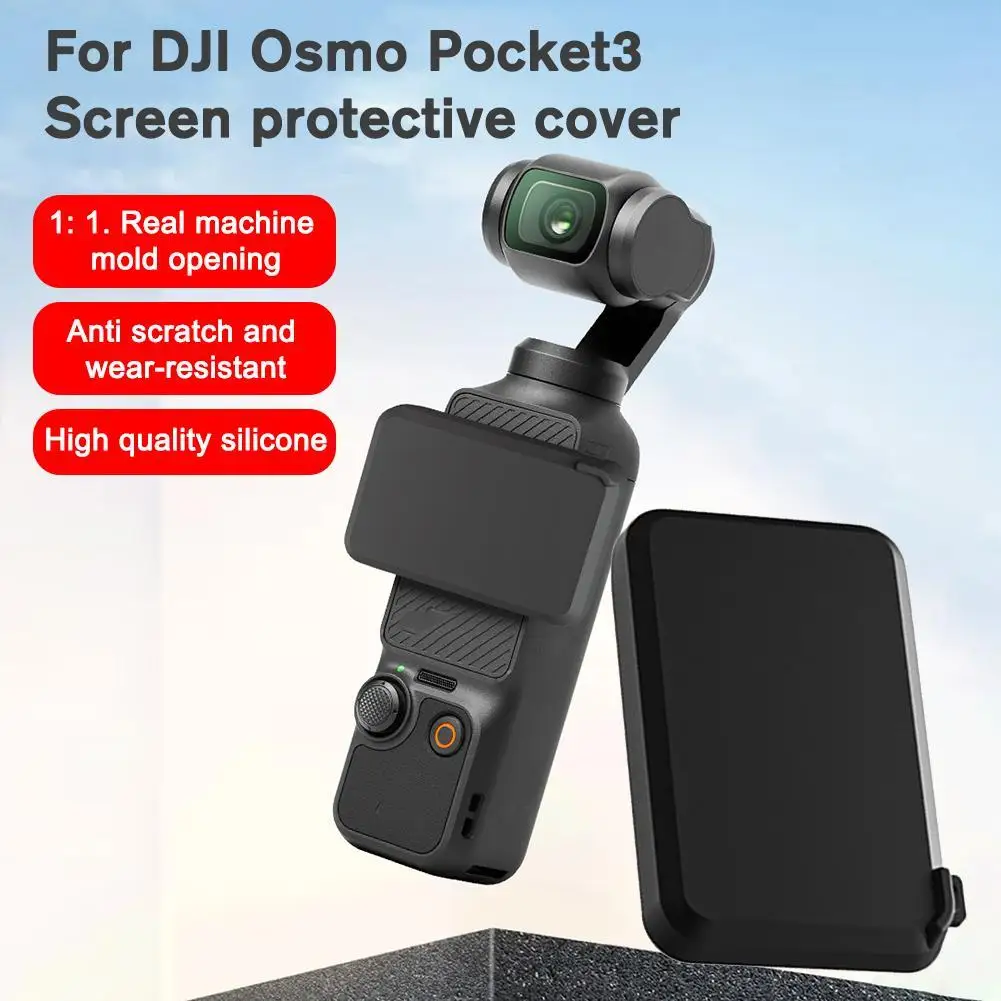 Cubierta protectora de pantalla de silicona para DJI Osmo Pocket3, carcasa protectora resistente a los arañazos y al desgaste, accesorios de tapa de lente