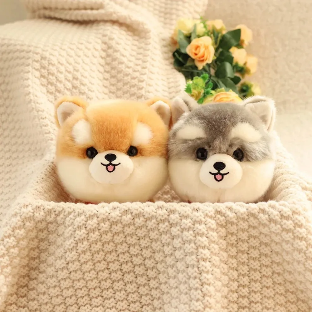 Plush Adorbale Furry Plush Corgi Dog Stuffed Doll Shiba Inu Fluffy Dog Plush Toy Animal Cartoon Fluffy Puppy Soft Doll Girl Gift