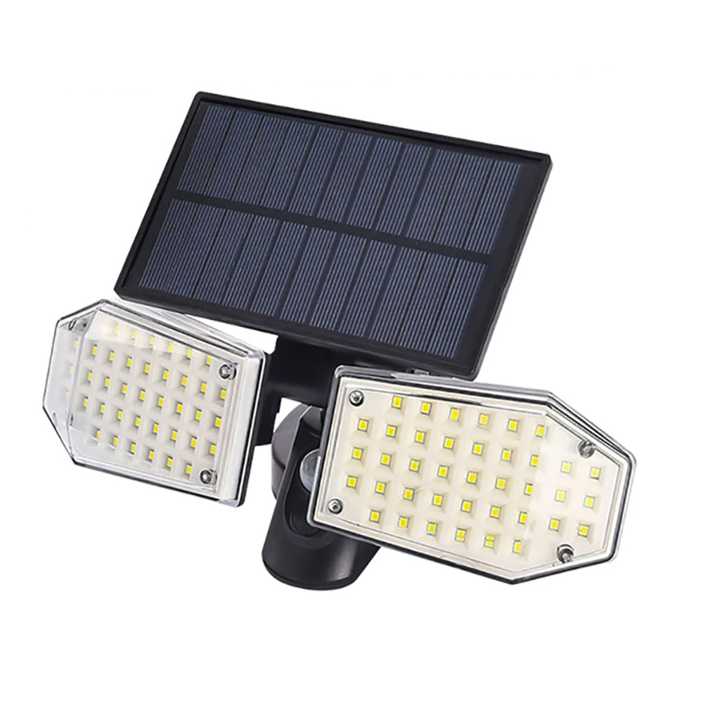 

78SMD 130COB Solar Wall Light Waterproof Double Head Outdoor Garden Security Lamp - 78LED