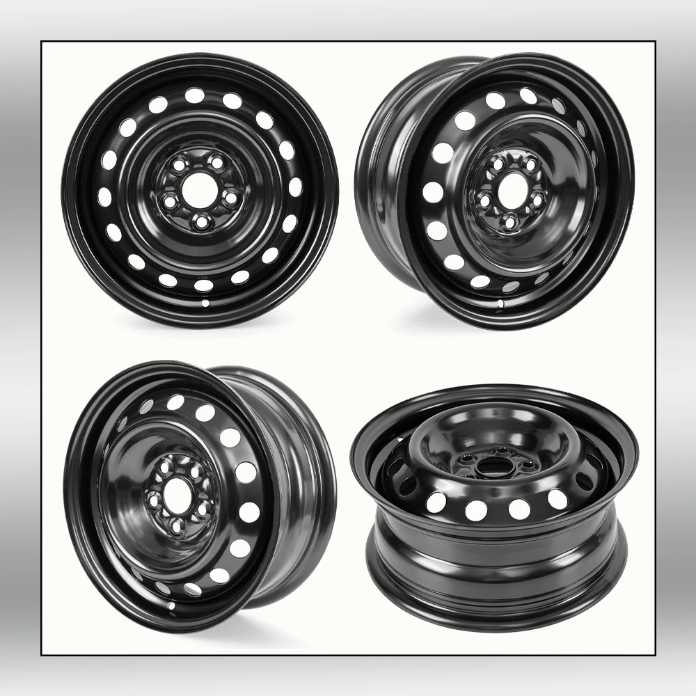 

15x6 Inch Black Steel Car Wheels Hubs 1PC Replacement Rims Suitable For 2009-2020 Toyota Corolla Wheels Rim