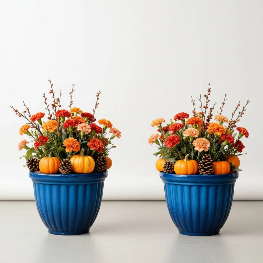 

Large Outdoor Planters Set of 2, Weather-Resistant Plastic Flower Pots for Garden Patio Decor