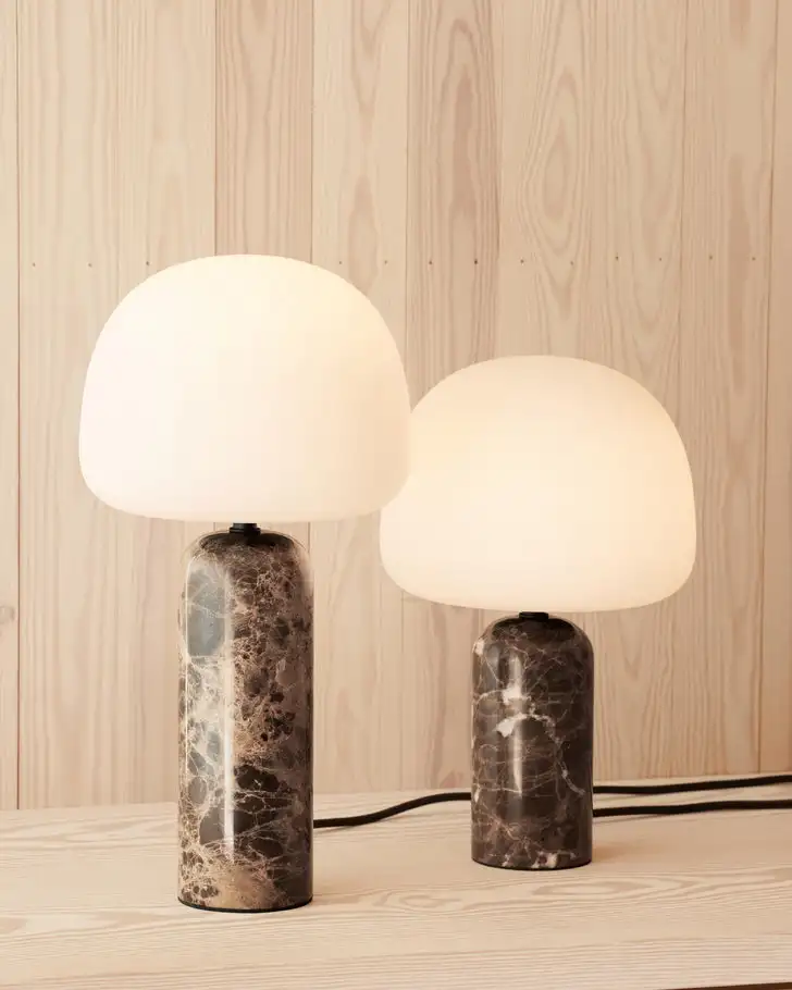 French light luxury natural marble table lamp designer villa living room bedroom study decorative table lamp